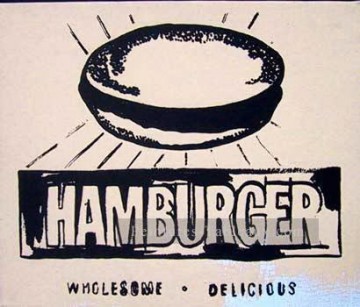 Tableaux abstraits célèbres œuvres - Hamburger beige POP